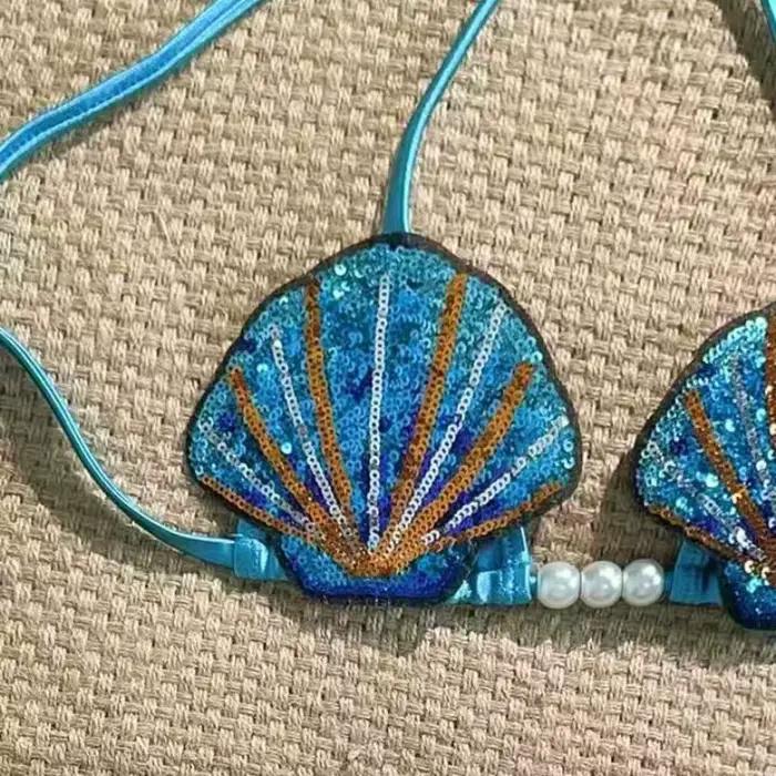 Maillot de bain sirène brillant sexy