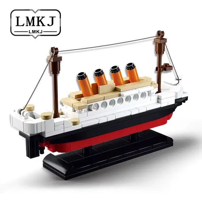 Décennie s de construction Titanic Sunshine pour enfants, série City classique, petit ensemble de bateaux, ensemble de briques créatives bricolage, jouets modèles, cadeau de Noël