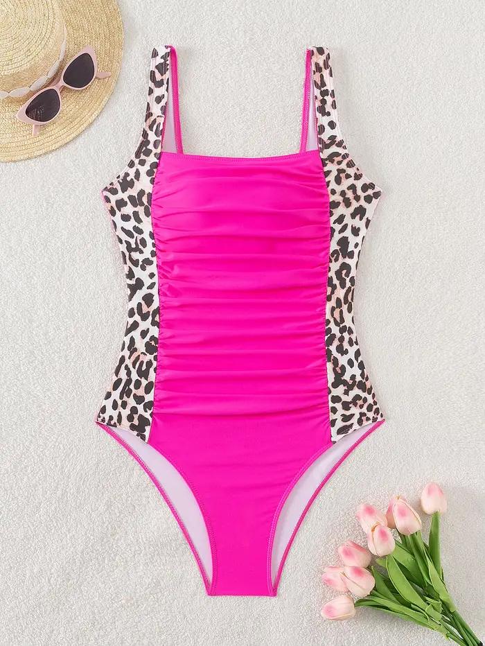 Maillot de bain une pièce imprimé léopard