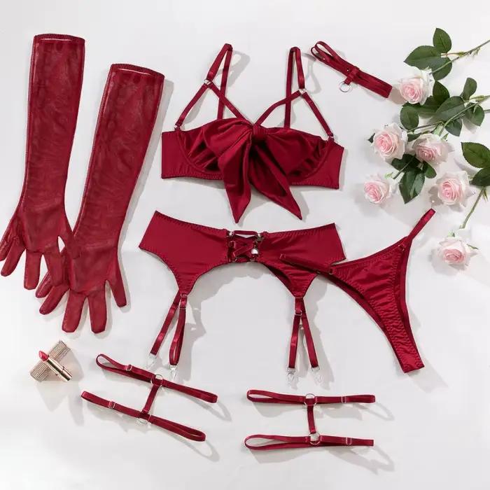 Maillot de bain bikini avec porte-jarretelles
