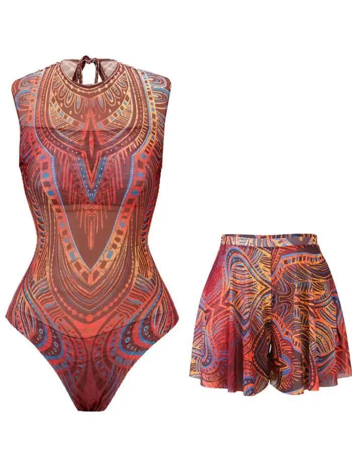 Maille taille haute Sexy maillot de bain femmes été