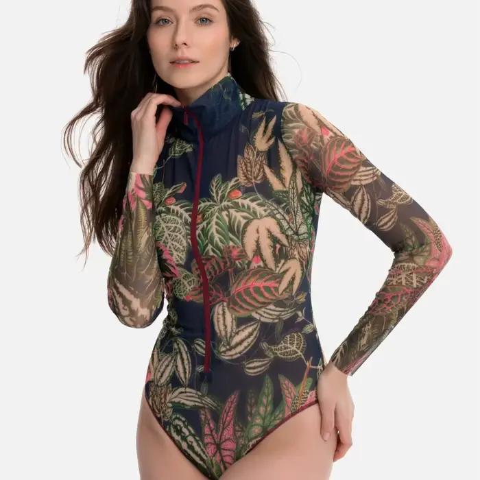 Maillot de bain transparent imprimé à séchage rapide 2026 pour femme
