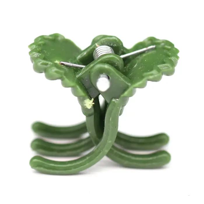 Pinces réglables pour plantes d'orchidées phalaenopsis, pinces vertes de l'armée, tige de support de fleurs grimpantes, partenaires aux piquets, 5 griffes, 20-50 pièces