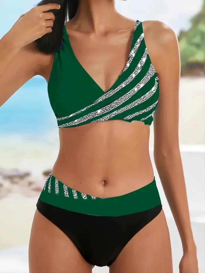 Nouvel ensemble bikini col en V 2026 pour femme