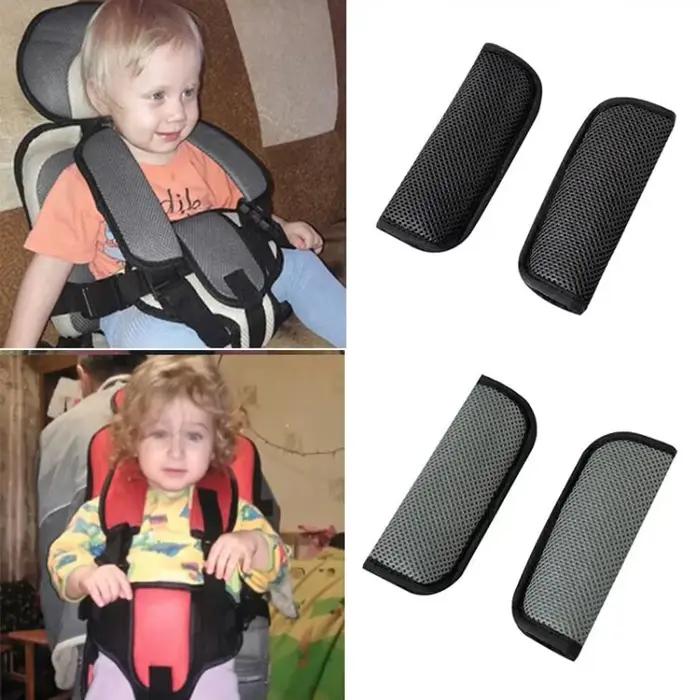 Coussinets d'épaule pour poussette de bébé, sangles de siège auto, accessoires de remplacement pour poussette d'enfant ​   Housses de sangle de ceinture de sécurité souples pour siège