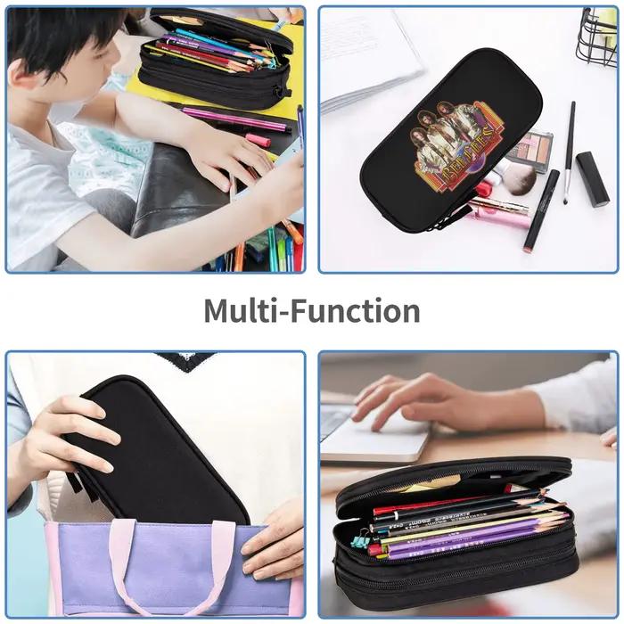 Trousse à crayons coréenne de la groupe de musique pop Bee Gees, grande capacité, pour filles et garçons, pochette à crayons, papeterie pour étudiants