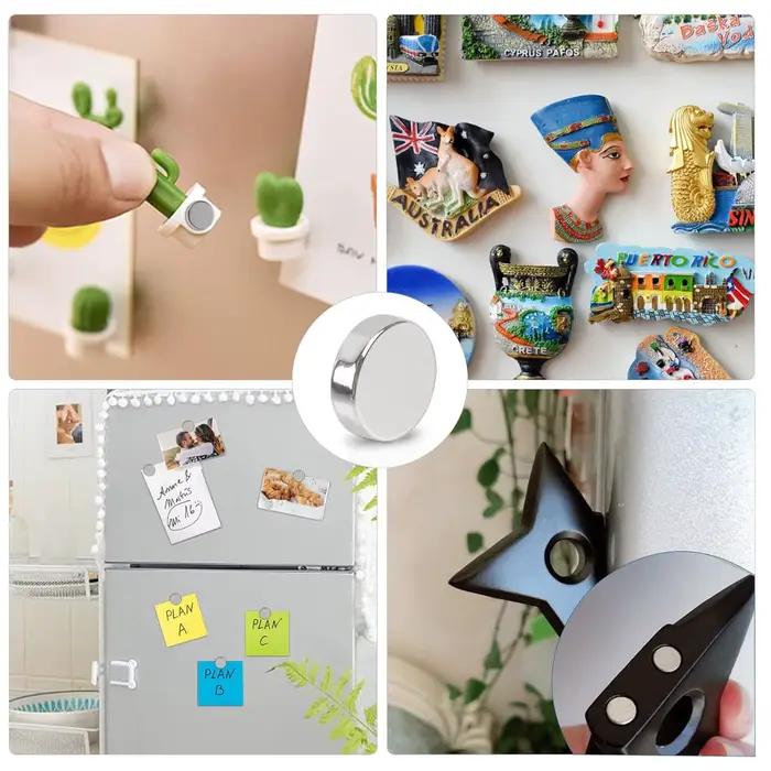 Petits aimants, mini-aimants ronds multi-usages pour coupe-ongles, réfrigérateur, miniatures, loisirs créatifs et sciences, taille minuscule