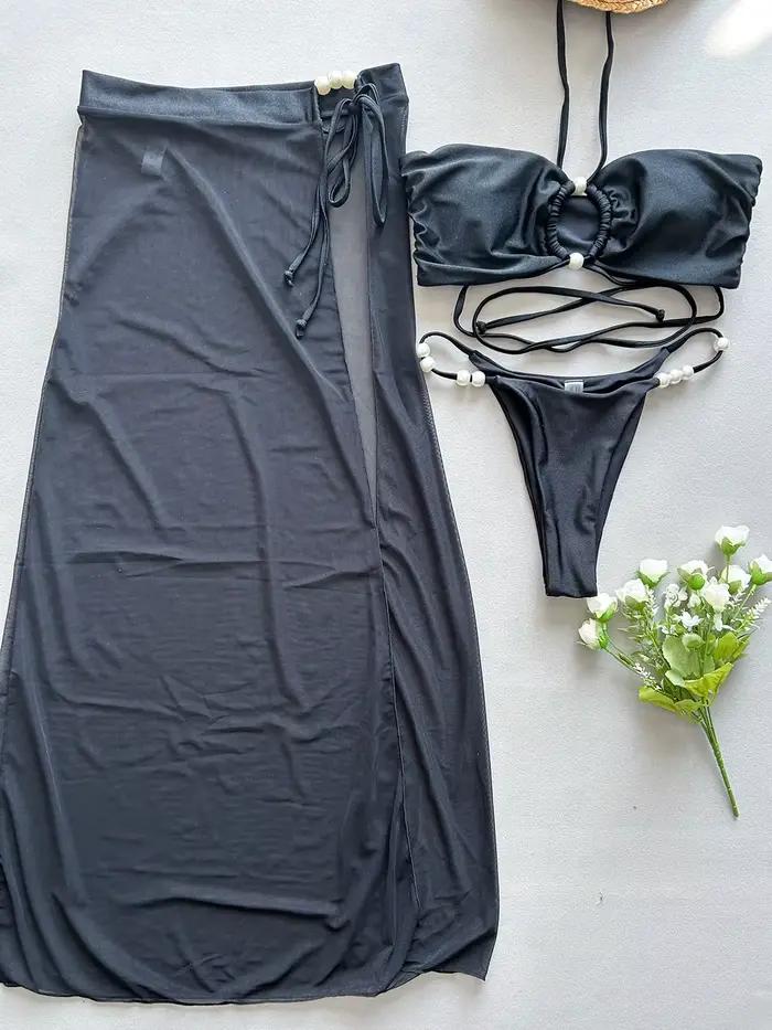 Ensemble Bikini Sexy Blanc et Noir 2026 pour Femme