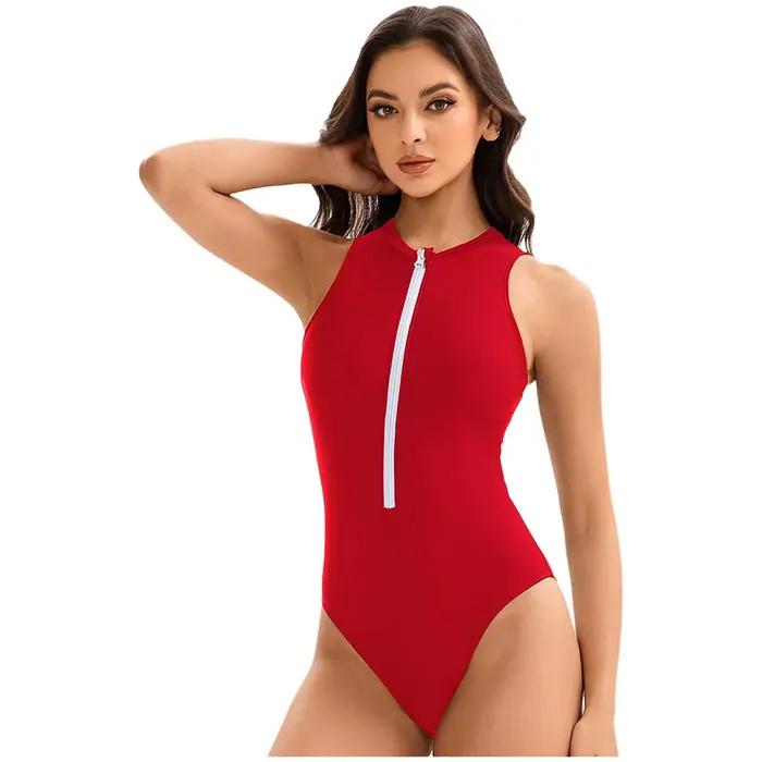 Combinaison de natation athlétique une pièce pour femme