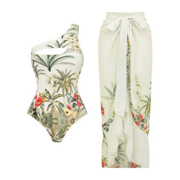Maillot de bain à imprimé tropical
