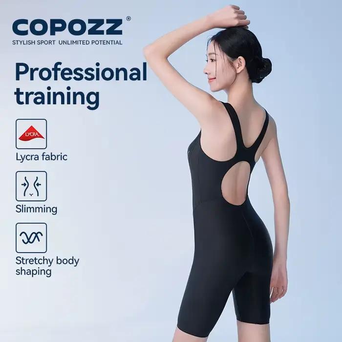 COPOZZ femme nouveau maillot de bain une pièce solide sans manches évider col en V été