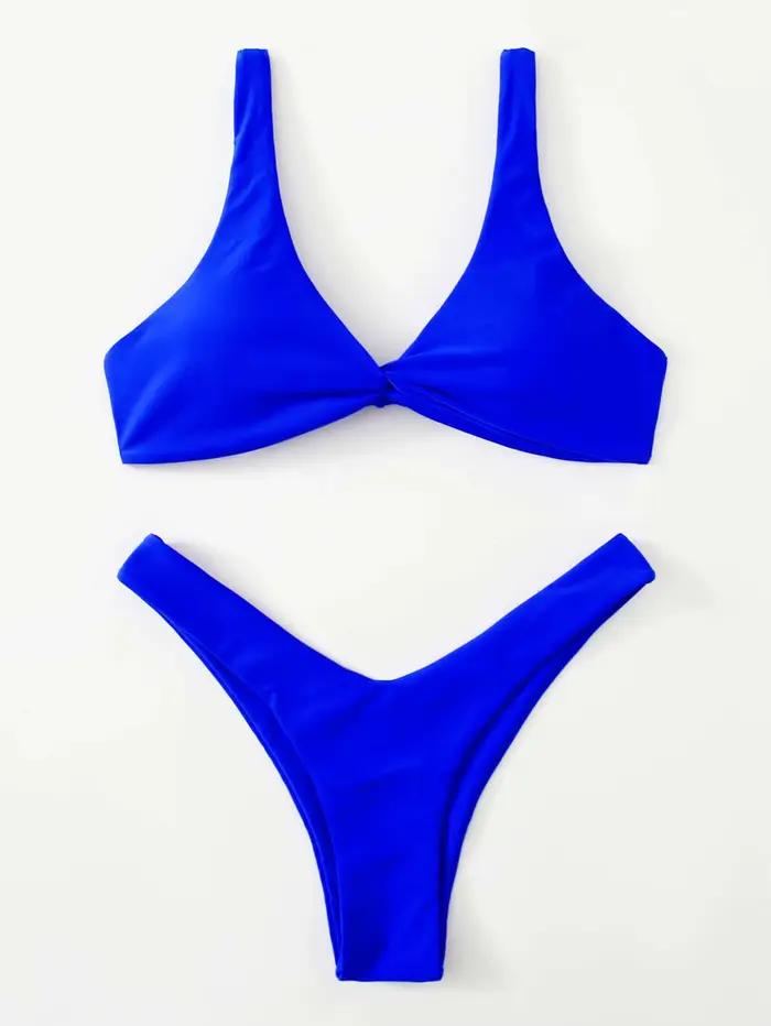 ZTVitality Cravate Solide Sexy Bikini 2021 Offre Spéciale Soutien-Gorge Rembourré Jambe Haute Bandage Push Up