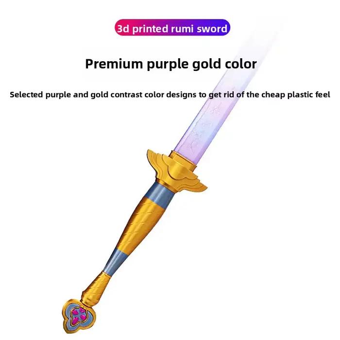 Accessoires de costume d'épée longue violette de haute qualité pour le jeu de rôle, symbole Lumi, groupe de filles du diable, accessoires de jeu de rôle