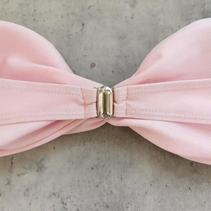Mode Rose Bow Bikini Femme Maillot de Bain Sexy Taille Basse Epaules Nues Vacances Plage Occasions Spéciales