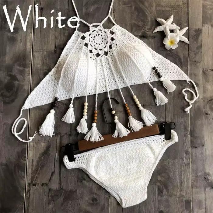 Women Knitted Swimwear Sexy Bikini 2pcs Swimsuit Female Push Up Brazilian Biquini Bathing Suit Thong Bather