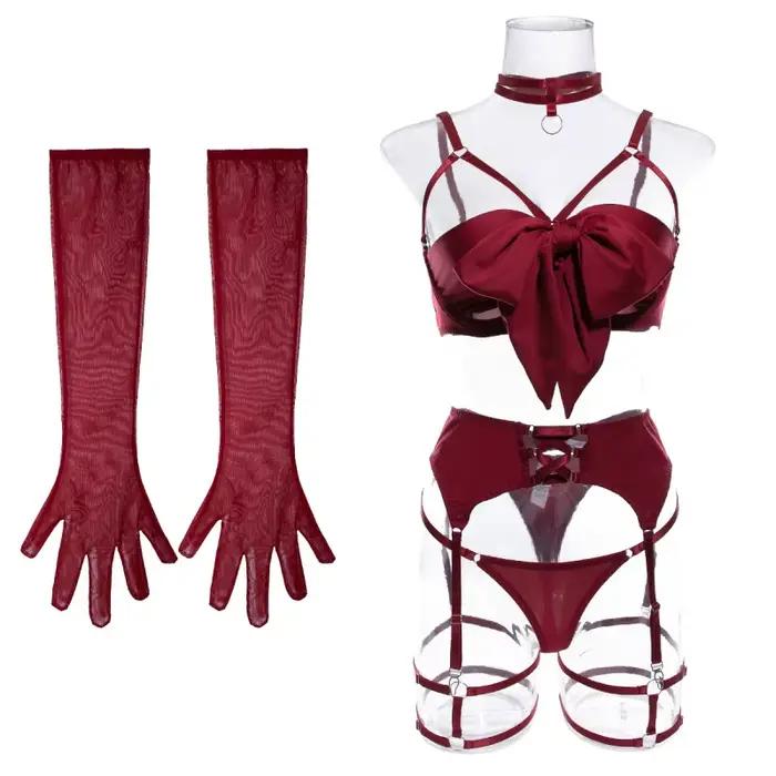 Maillot de bain bikini avec porte-jarretelles