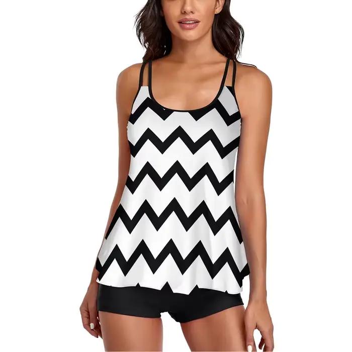 Maillot de bain amincissant taille haute NANLUAN ensemble deux pièces bandage femme style de plage pour activités aquatiques et vacances