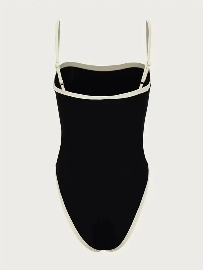 Maillot de bain une pièce, sexy, résistant, pour femmes, vêtements de plage, patchwork