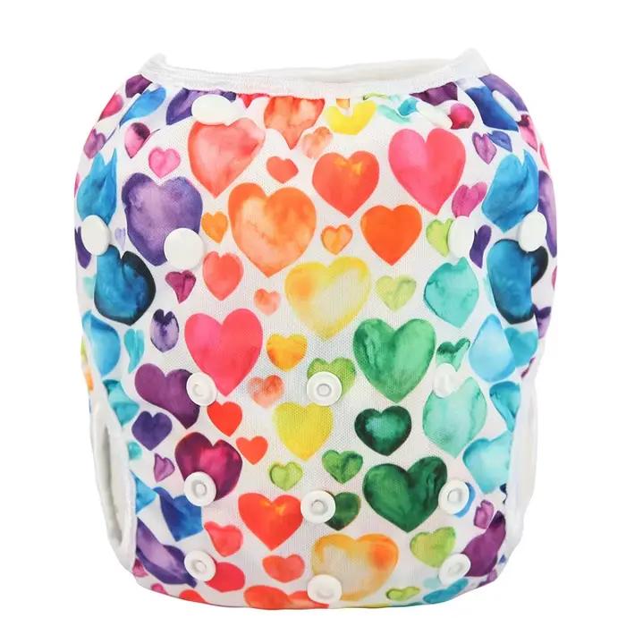 [Sigzagor] 1 grand grand couche de bain pantalon maillot de bain taille unique tout en un réutilisable bébé fille garçon enfant en bas âge 18lbs-49lbs 8kg-22kg