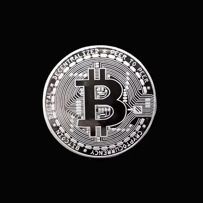 Pièce de monnaie Bitcoin plaquée or, Collection d'art à collectionner, cadeau commémoratif physique, Casascius Bit BTC, Imitation Antique en métal