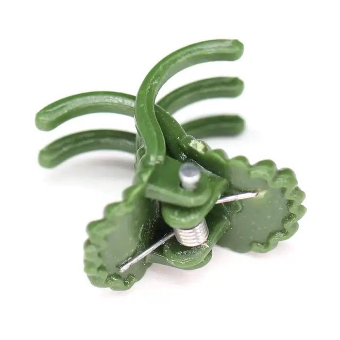 Pinces réglables pour plantes d'orchidées phalaenopsis, pinces vertes de l'armée, tige de support de fleurs grimpantes, partenaires aux piquets, 5 griffes, 20-50 pièces