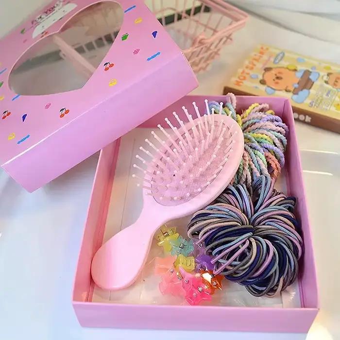 Ensemble d'accessoires capillaires colorés pour enfants avec peigne, cordon et pince latérale, pour la rentrée scolaire, les événements à thème et les déguisements pour les tout-petits