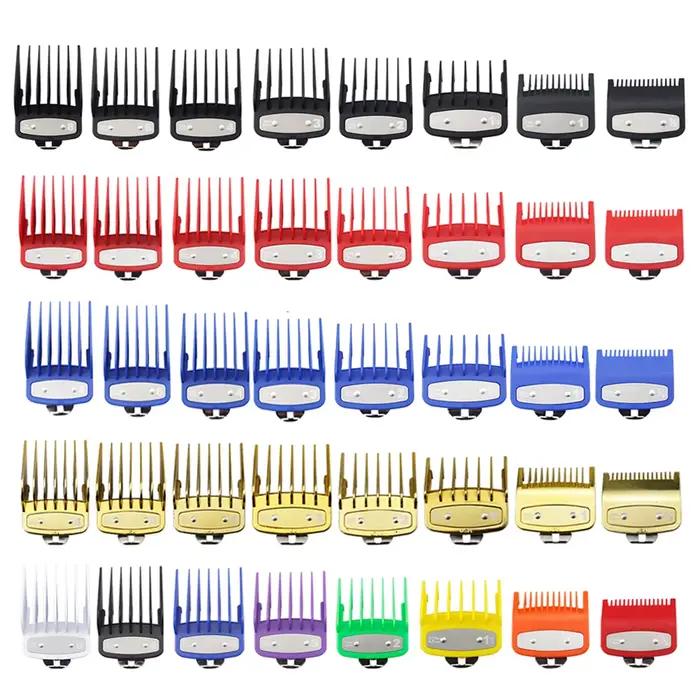 Peignes de guidage pour tondeuse à cheveux professionnelle, 8 pièces/ensemble, pour tondeuse Wahl, accessoire de coupe de cheveux, peigne limité, outils de coupe de cheveux pour Salon