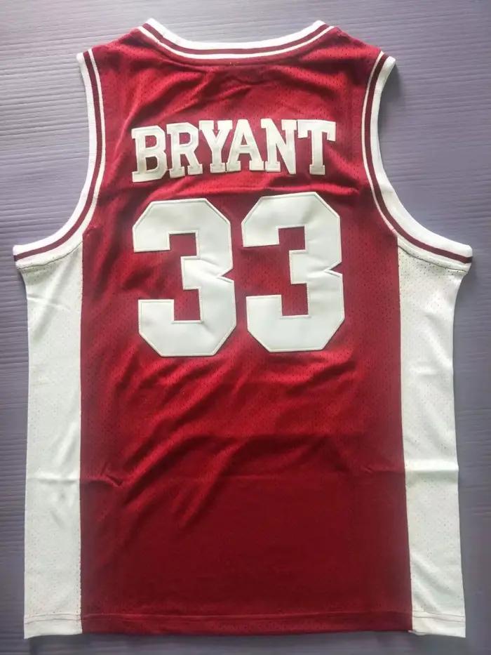 # 33 Bryant Lower Merion couvre-chef homme marron lycée rétro maillot de basket brodé rouge blanc noir