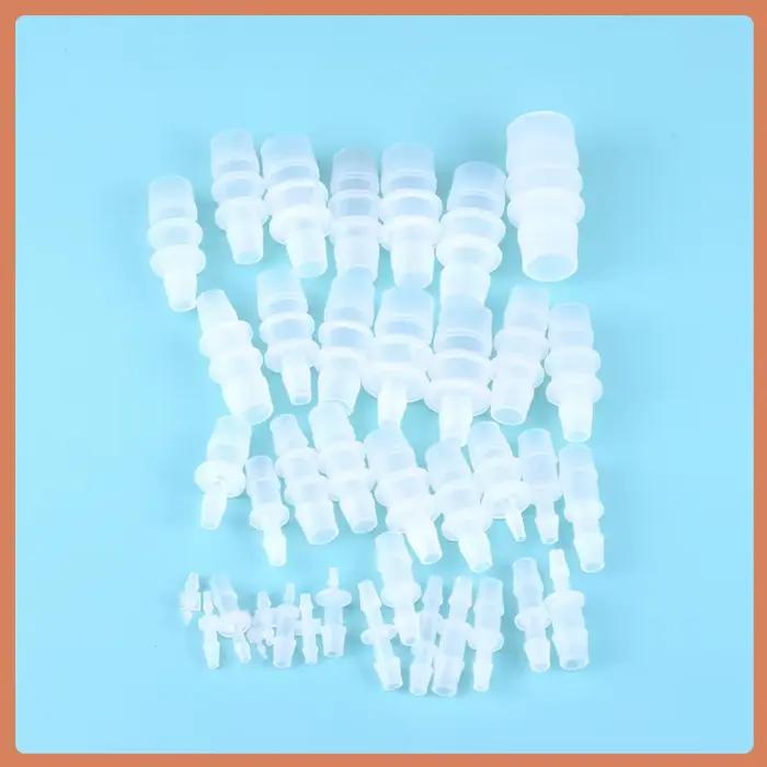 Raccord de tuyau droit en plastique et Silicone, 1.6-25mm, petite taille, pagode, couplage barbelé, réduisant l'aquarium droit, tuyau d'insertion PP