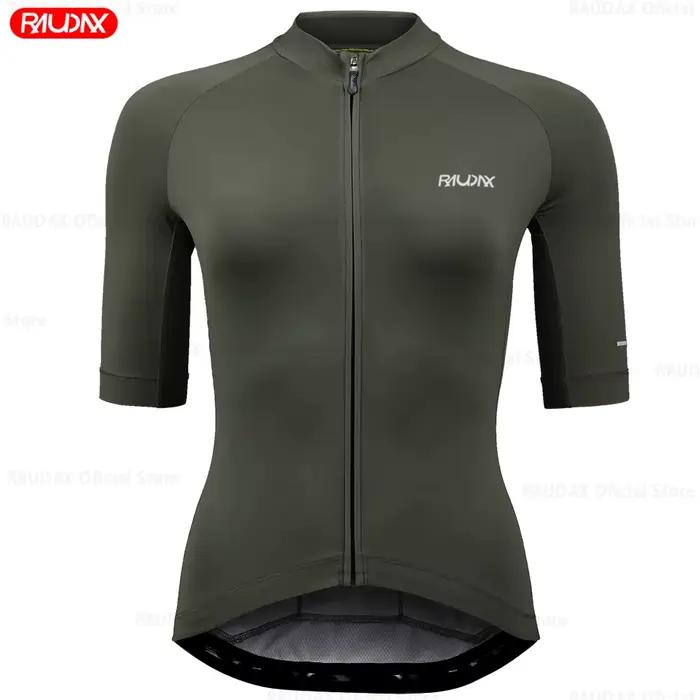 Maillot de cyclisme Raudax 2026 – 11 couleurs – Hauts de course à manches courtes pour cyclistes – Vêtements de cyclisme pour femmes