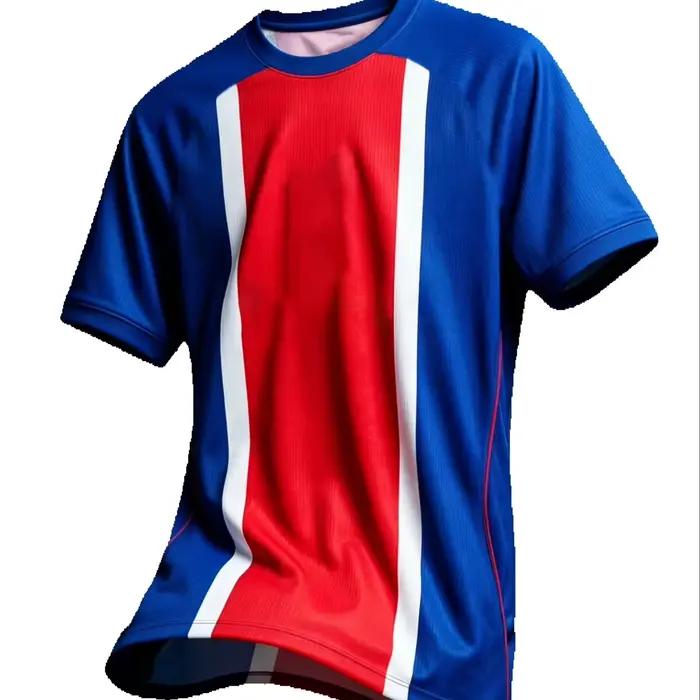 Maillot d'entraînement PSG domicile pour homme, t-shirt pour femme, haut pour garçon, t-shirt enfant, t-shirt parent-enfant, séchage rapide, manches courtes, t-shirt pour enfant