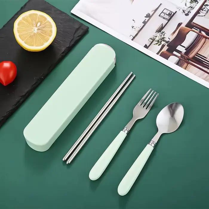 Ensemble de couverts 3 pièces pour enfants, couverts en acier inoxydable pour tout-petits, nourriture de dessin animé, cuillères et fourchettes d'alimentation