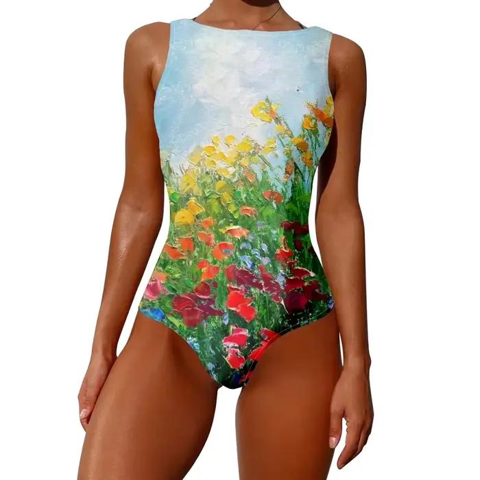 Maillot de bain une pièce imprimé floral tropicaux