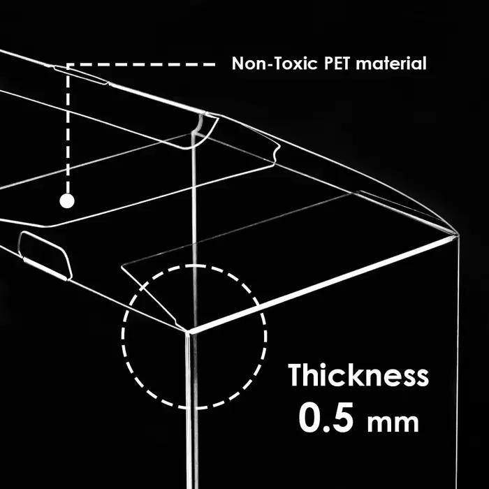 Protecteur pour figurines Funko Pop de 6 pouces, boîte de présentation en plastique PET transparente résistante aux rayures de 0,50 mm d'épaisseur