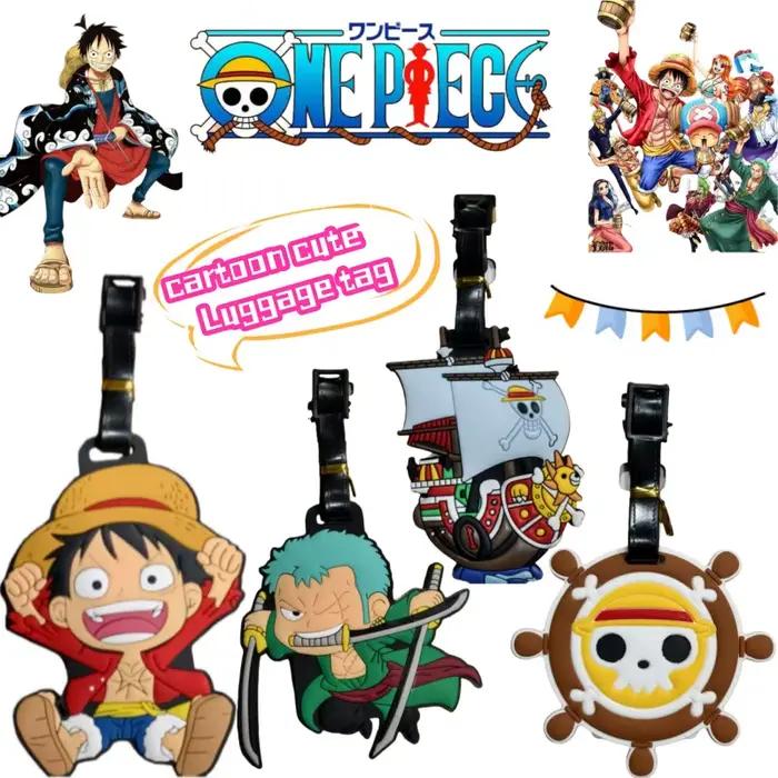 Étiquette de bagage créative One Piece Sanji Portgas·D·Ace Roronoa Zoro Nami, étiquette anti-perte pour sac à dos, étiquette de valise de voyage