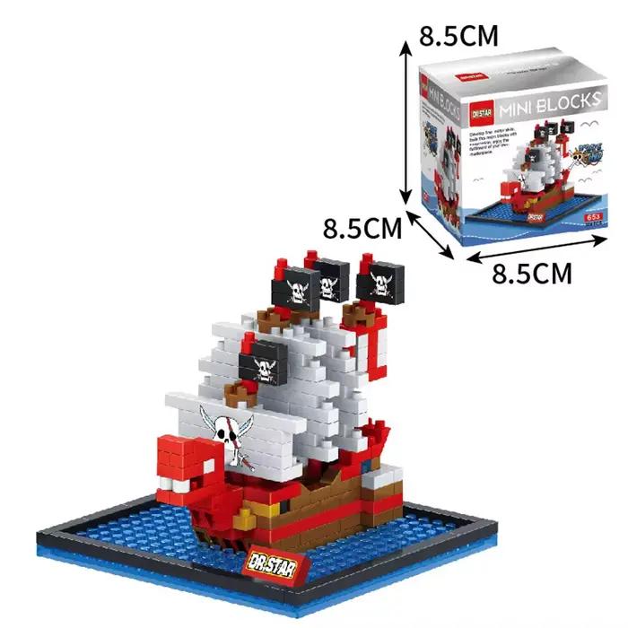 Blocs de construction DIY One Piece, collection de navires pirates, ensemble de briques créatives, jouet éducatif pour enfants et adultes, cadeau