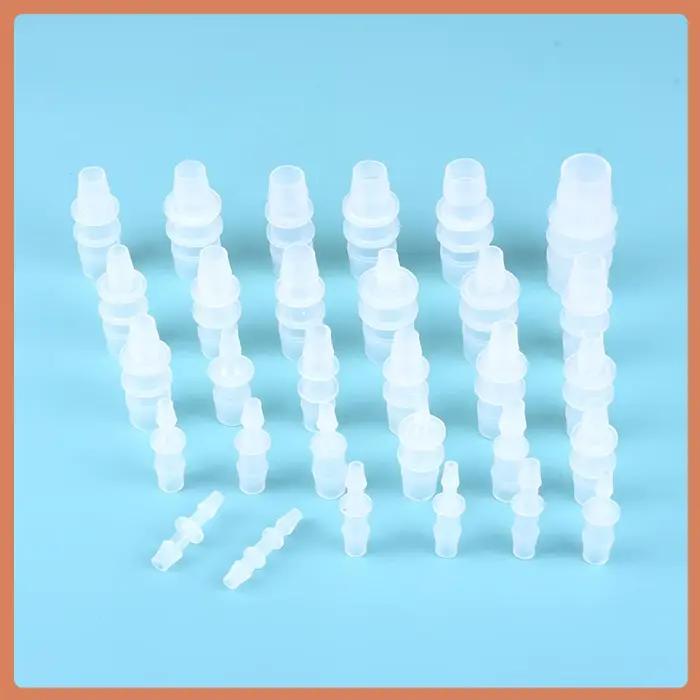 Raccord de tuyau droit en plastique et Silicone, 1.6-25mm, petite taille, pagode, couplage barbelé, réduisant l'aquarium droit, tuyau d'insertion PP