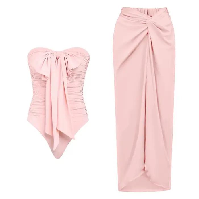 Nouveau Maillot de Bain Une Pièce Asymétrique à Nœud Papillon 2026 pour Femme