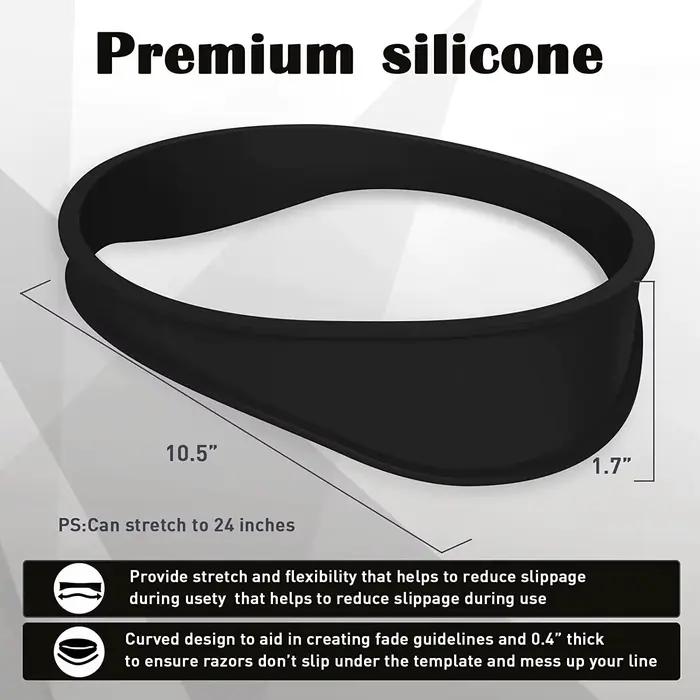 Bricolage maison coupes de cheveux bandeau incurvé Silicone décolleté modèle de rasage et Guide de coupe de cheveux outil de coiffure