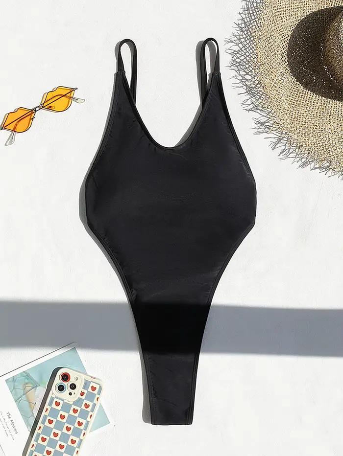 Maillot de bain féminin un seul morceau style plage polyester elasthanne haute qualité pour femmes occasions estivales泳池潜水时穿着的女性泳装一体式比基尼泳衣高质量适合女性的夏季场合
