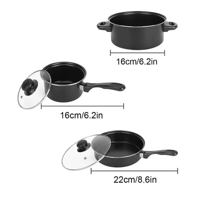 Ensemble d'ustensiles de cuisine antiadhésives de luxe, 12 pièces, couvercle de poêle à frire, ensembles de casseroles de cuisine, plat de Casserole, poêle Wok, tous Types de cuiseur