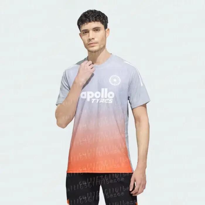 Maillot de cricket Inde 2026 bleu col en V à manches courtes, T-shirt Y2K assorti pour la famille, idéal pour le quotidien et l'entraînement