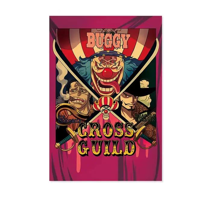 Une pièce figurine d'action Bounty affiche 20 pièces moins cher artisanat impression mur Vintage film Playbill Luffy une pièce papiers peints affiche