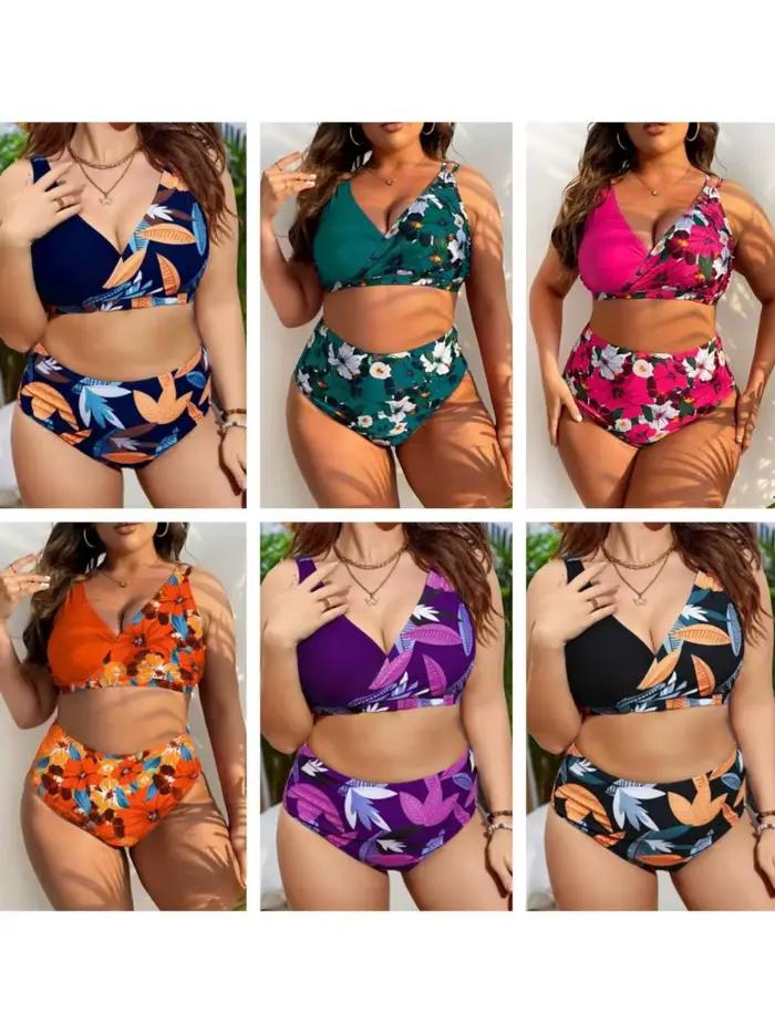 Grande taille taille haute Bikini femmes Push Up grande taille maillot de bain 2025 été Mujer grande taille ventre contrôle maillots de bain Bikini ensembles