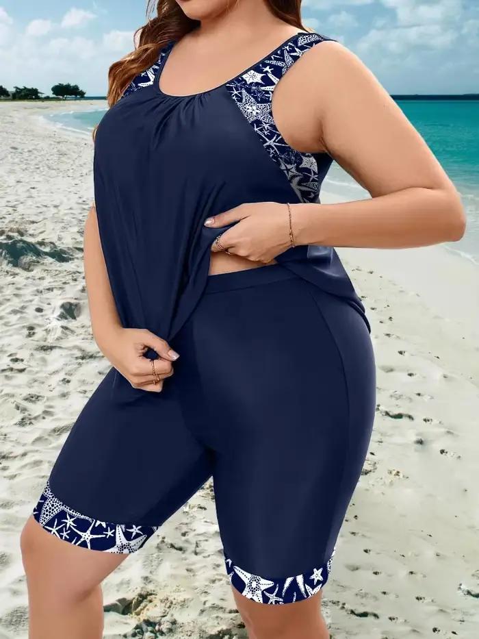 Sexy Tankini maillots de bain femmes avec cinquième pantalon