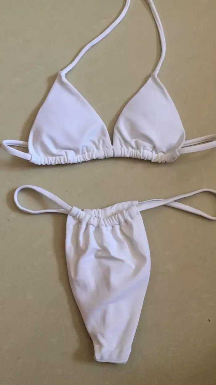 Maillot de bain brésilien jaune fluo pour femmes, ensemble bikini sexy 2024 ajustement parfait polyester élasthanne occaions plage été dynamique
