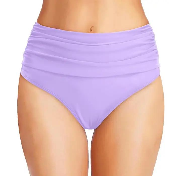 Traje De BañO Mujer 2025 Femmes Taille Haute Bas De Bikini Coupe