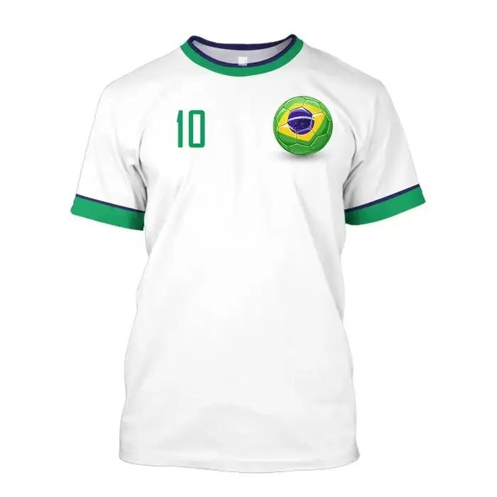 Nouveau Maillot de Foot Brésil 2026 T-shirt Équipe Nationale Brésilienne Col Rond Coupe Oversize Streetwear Décontracté Vêtements Homme