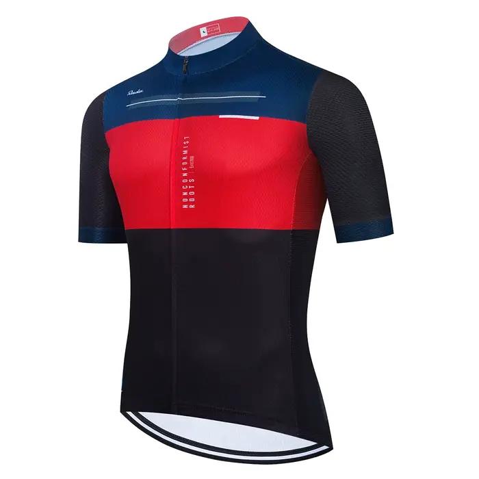 Raudax-Maillot de cyclisme à manches courtes pour homme, vêtements de course, VTT, été, 2022
