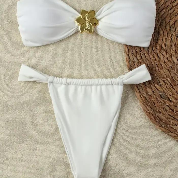 Ensemble bikini bandeau push-up sexy 2026 - Maillot de bain brésilien string pour femme